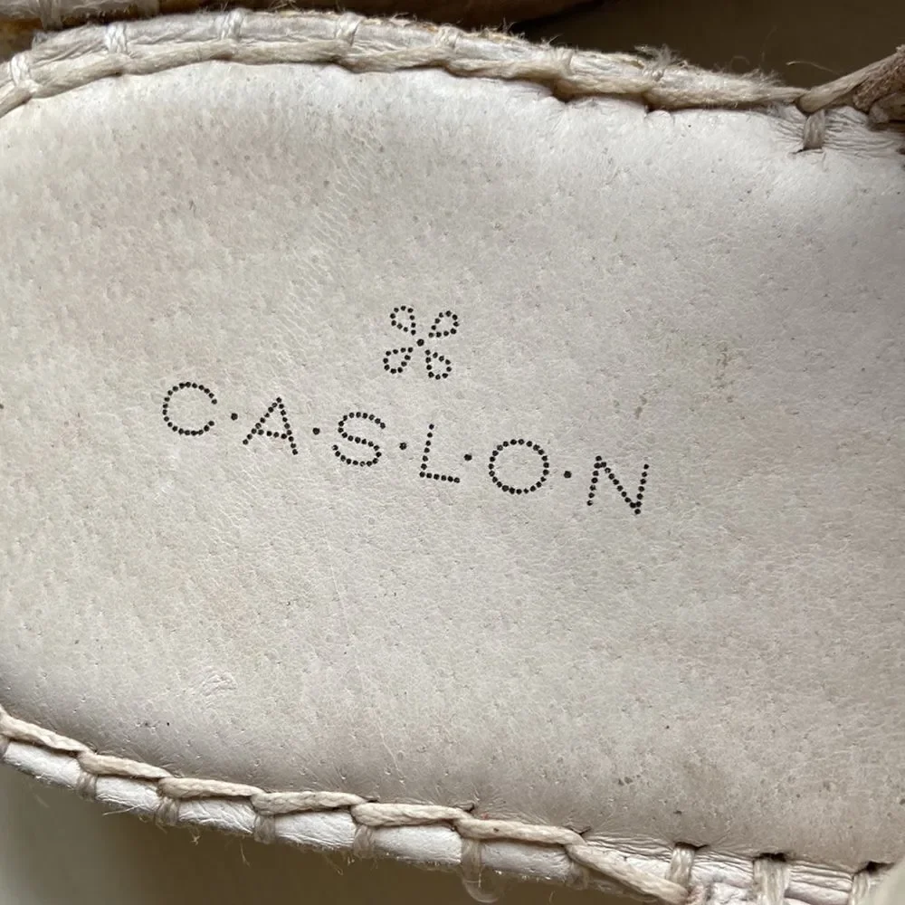 Nordstrom Caslon Braided Leather Espadrille Sandel Size 9.5